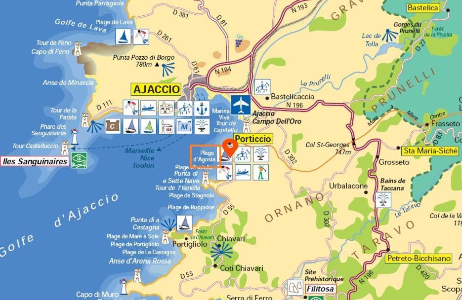 Joli Studio Maisonnette A 100M De La Plage Porticcio  Εξωτερικό φωτογραφία